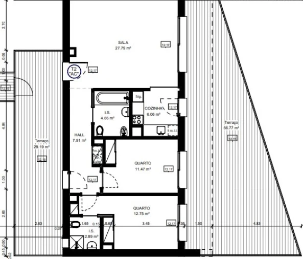 Apartamento T2 para Venda em Conceição e Cabanas de Tavira Planta 1