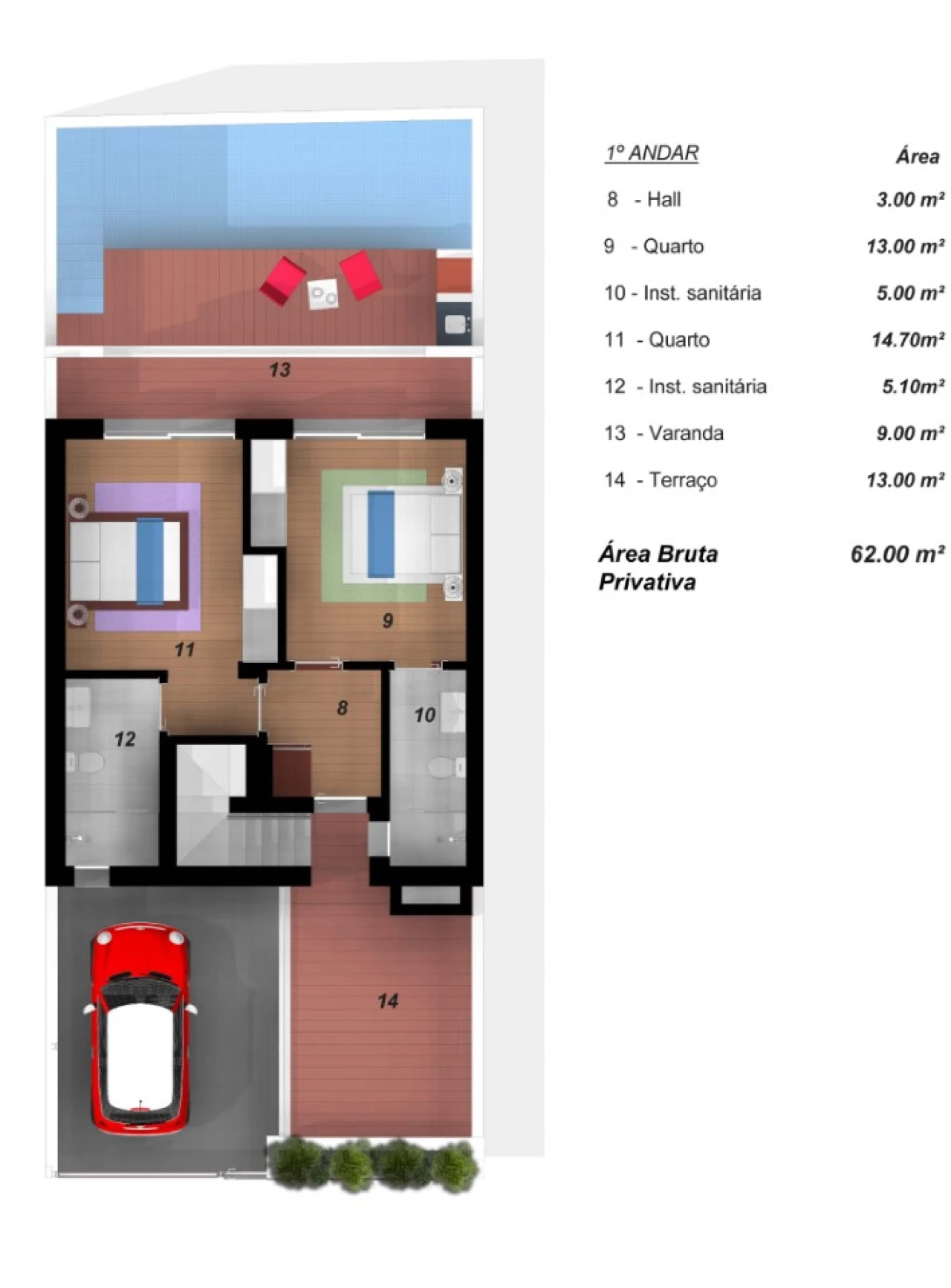 Moradia T3 para Venda em Moncarapacho e Fuseta Planta 2
