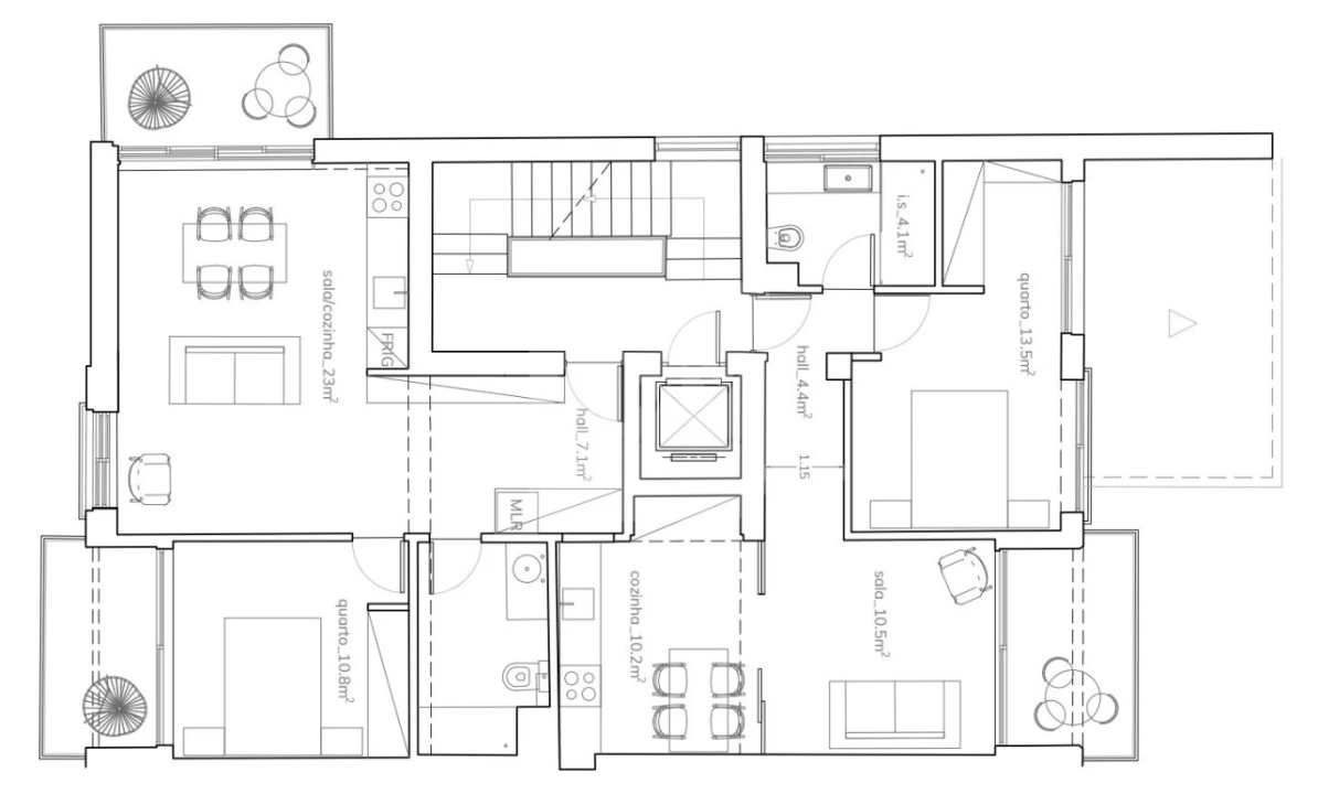 Apartamento T4 para Venda em Nossa Senhora da Conceição, São Pedro e São Dinis Foto 15