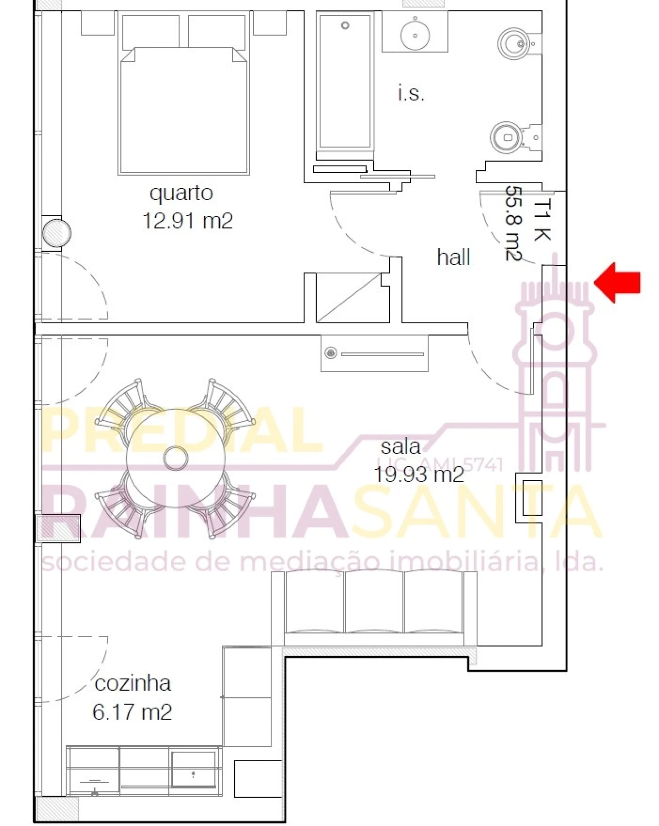 Apartamento T2 para Venda em Buarcos Foto 6