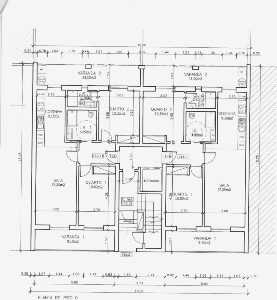 Apartamento T2 para Venda em Santo Antonio dos Olivais Planta 1