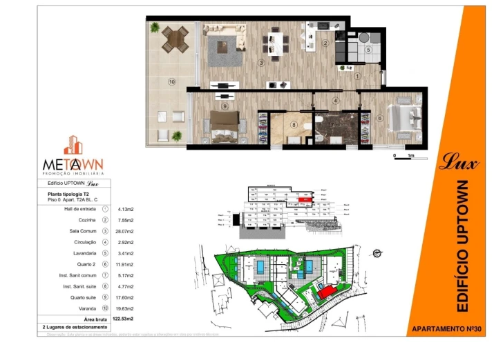 Apartamento T2 para Venda em Funchal (Santa Maria Maior) Planta 1