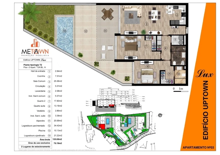 Apartamento T2 para Venda em Funchal (Santa Maria Maior) Planta 1