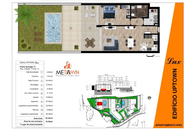 Apartamento T1 para Venda em Funchal (Santa Maria Maior) Planta 1