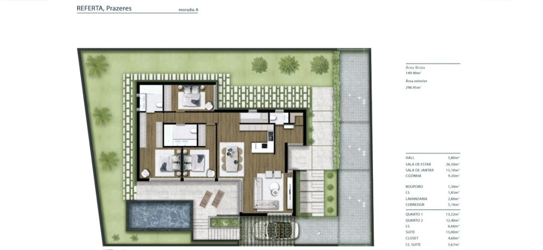 Moradia T3 para Venda em Prazeres Planta 1