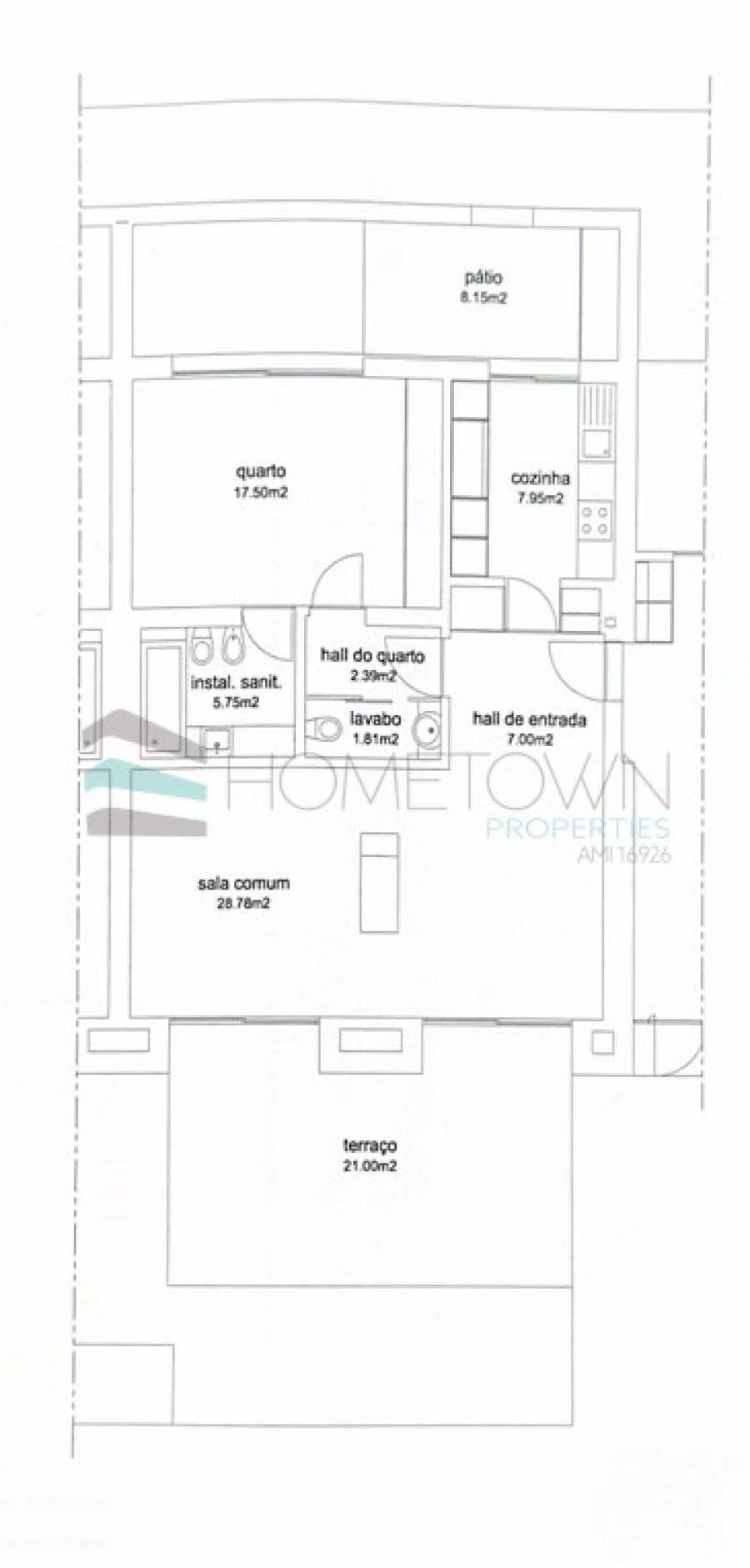 Apartamento T1 para Venda em Quarteira Foto 25