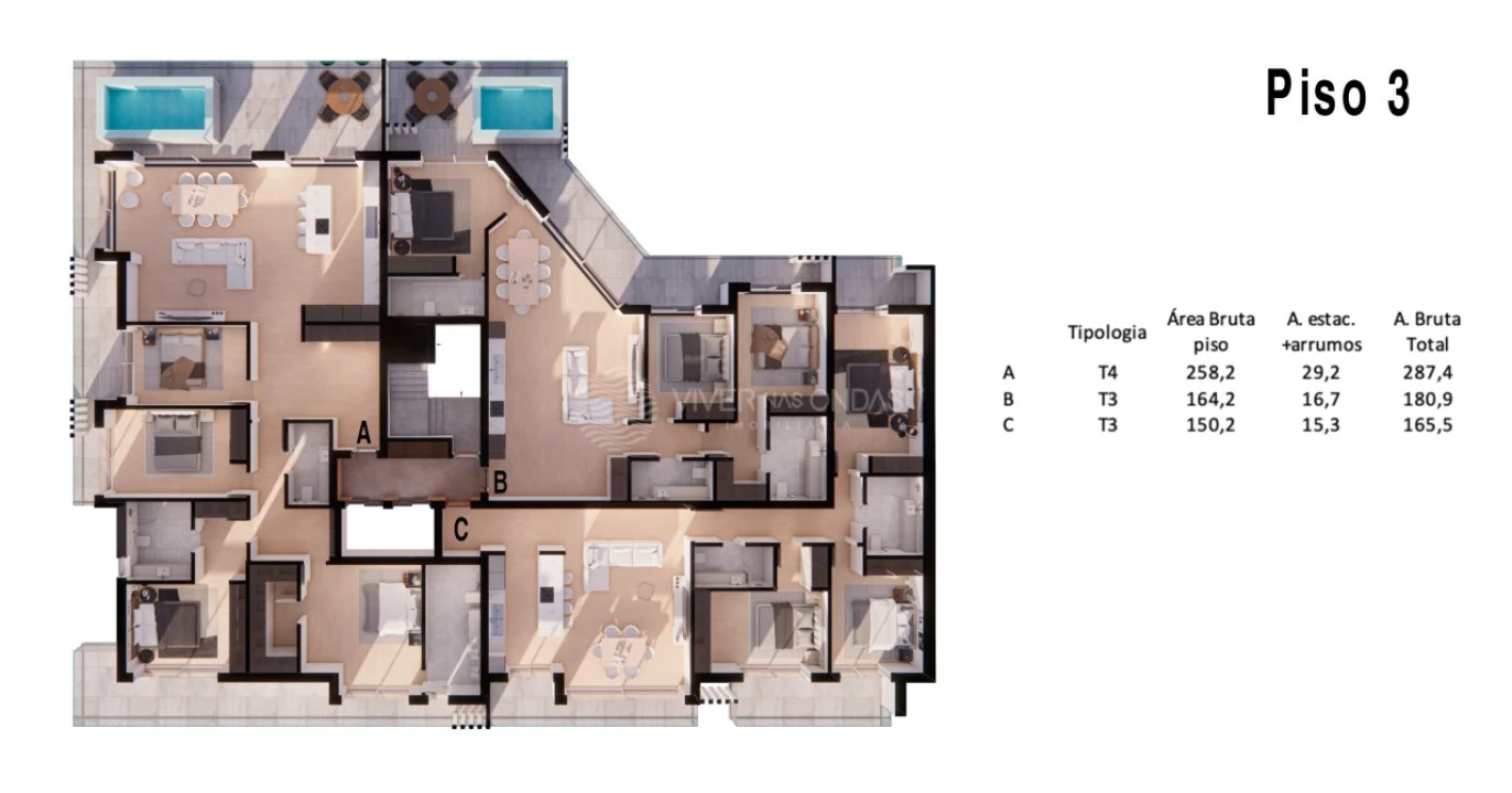 Apartamento T4 para Venda em Costa da Caparica Foto 53