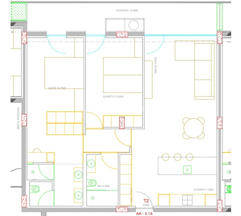 Apartamento T2 para Venda em Ferreiros e Gondizalves Foto 27