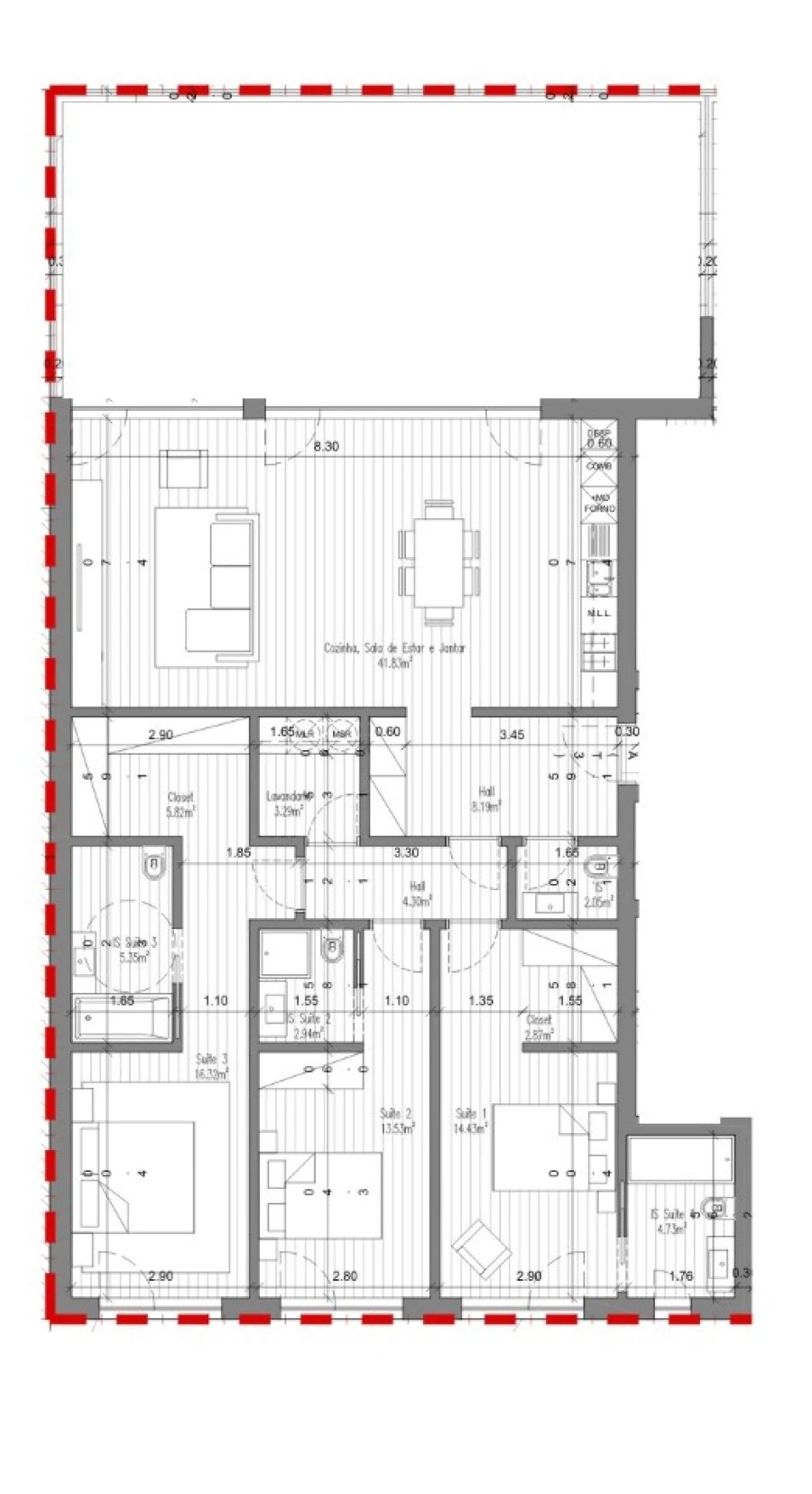 Apartamento T3 para Venda em Mafra Planta 1