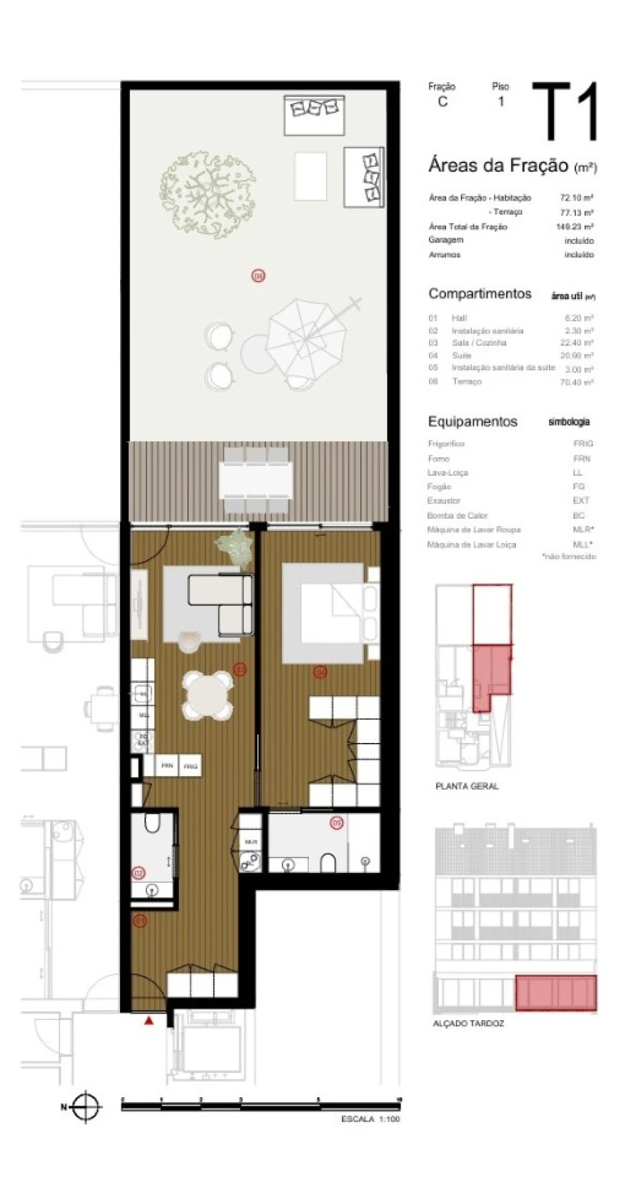 Apartamento T1 para Venda em Matosinhos e Leça da Palmeira Planta 1
