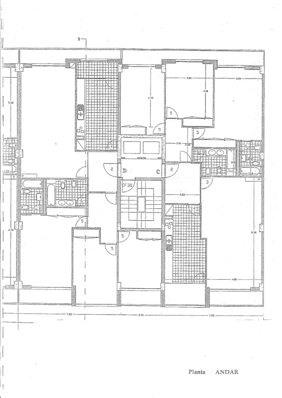 Apartamento T3 para Venda em Lomar e Arcos Planta 1