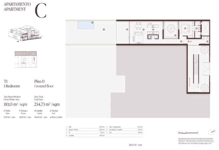 Apartamento T1 para Venda em Castro Marim Planta 1