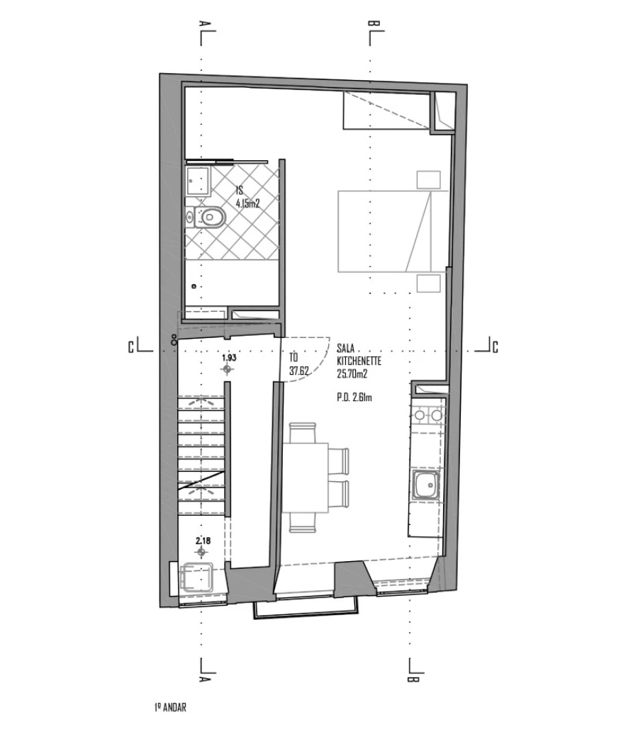 Apartamento T1 para Venda em Estrela Planta 1