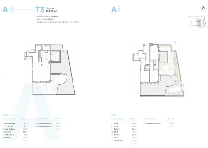 Apartamento T3 para Venda em Cascais e Estoril Planta 1