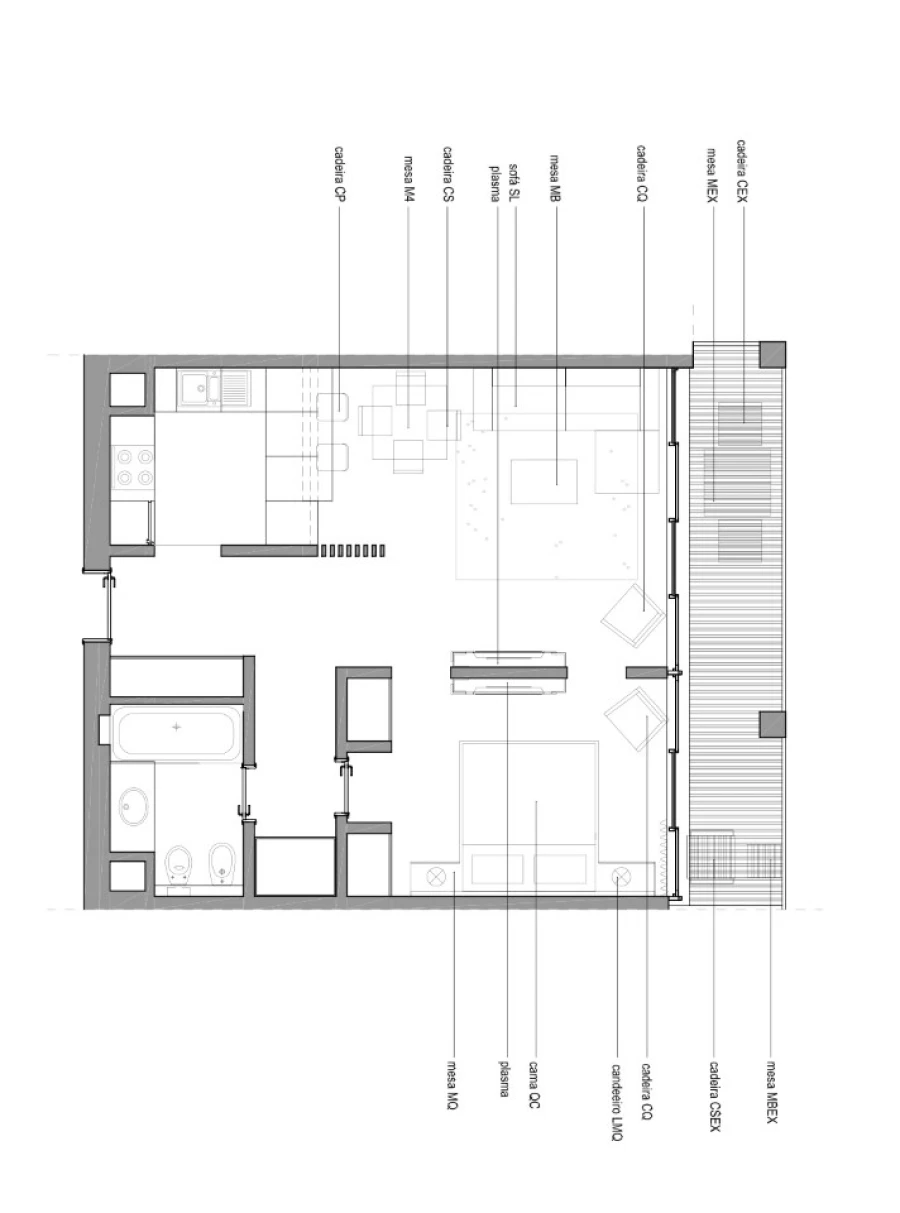 Apartamento T1 para Venda em Carvalhal Planta 1