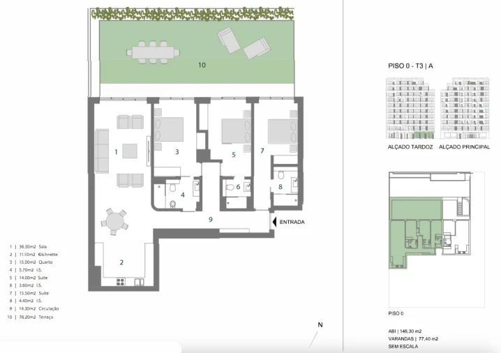 Apartamento T2 para Venda em Alvalade Planta 1