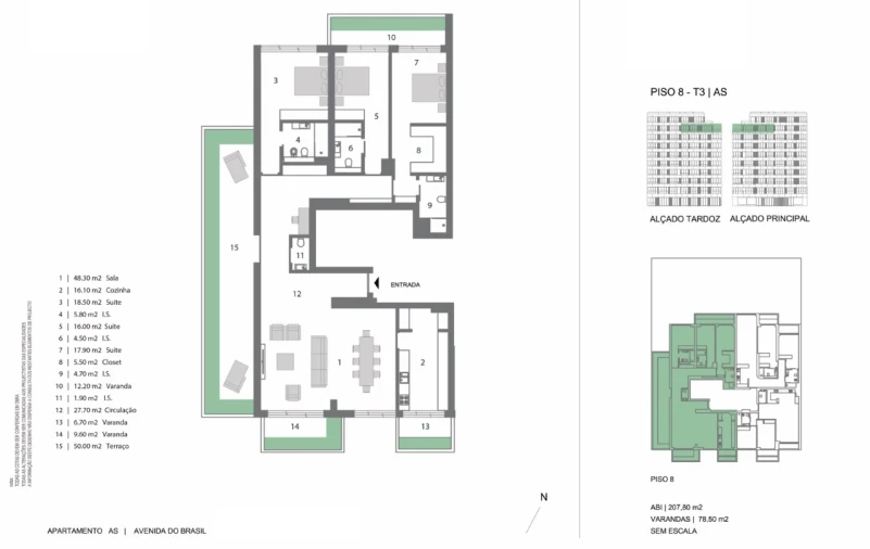 Apartamento T3 para Venda em Alvalade Planta 1