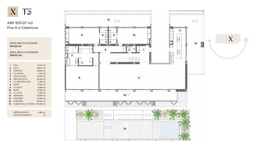 Apartamento T3 para Venda em Algés, Linda-A-Velha e Cruz Quebrada-Dafundo Planta 1