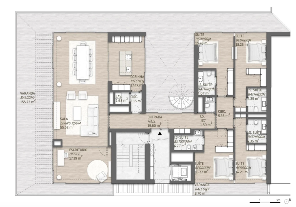 Apartamento T4 para Venda em Quarteira Planta 2
