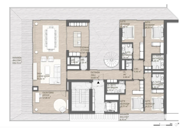 Apartamento T4 para Venda em Quarteira Planta 2