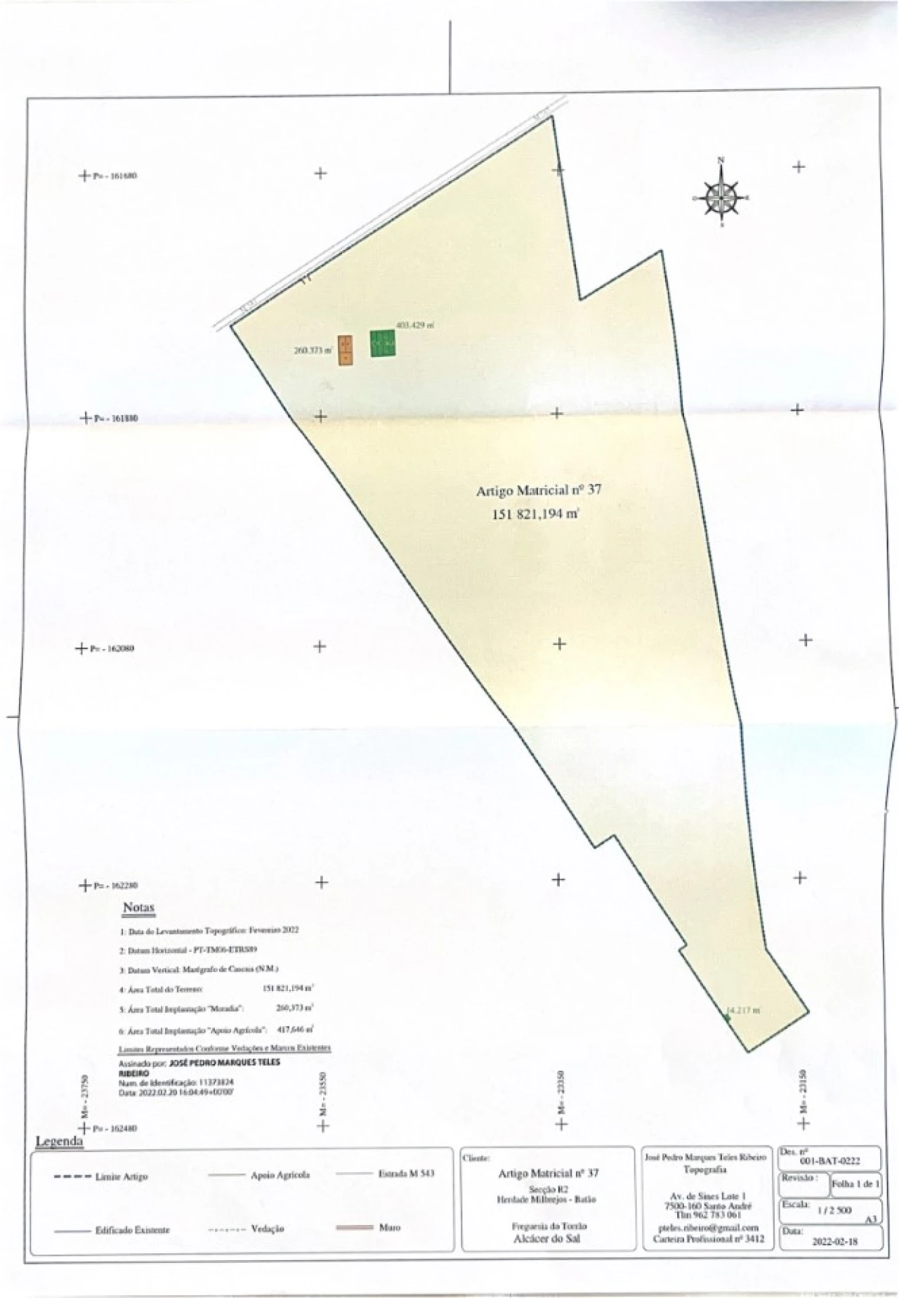 Quinta T3 para Venda em Torrão Planta 5