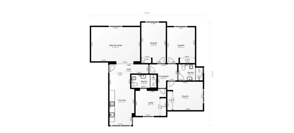 Apartamento T4 para Venda em Póvoa de Varzim, Beiriz e Argivai Planta 1