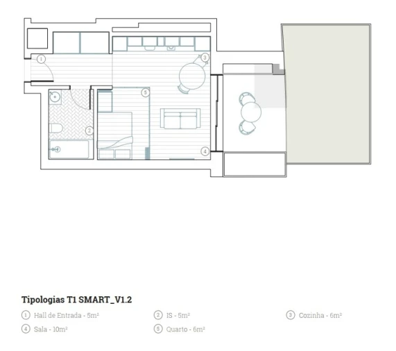 Apartamento T1 para Venda em Paranhos Planta 1