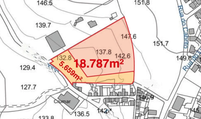 Terreno Comércio / Armazém para Venda em Coronado (São Romão e São Mamede) Planta 1