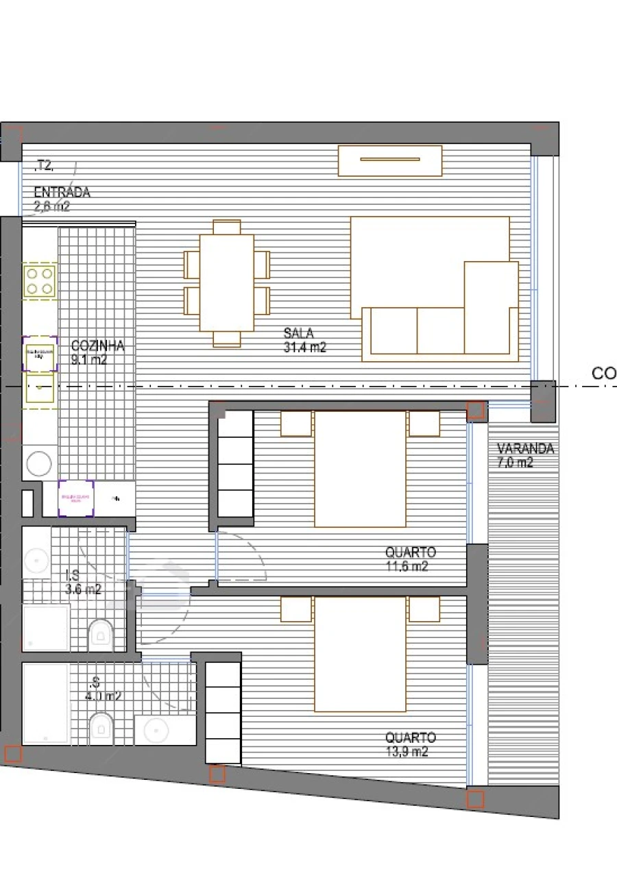 Apartamento T2 para Venda em Galegos (Santa Maria) Foto 12