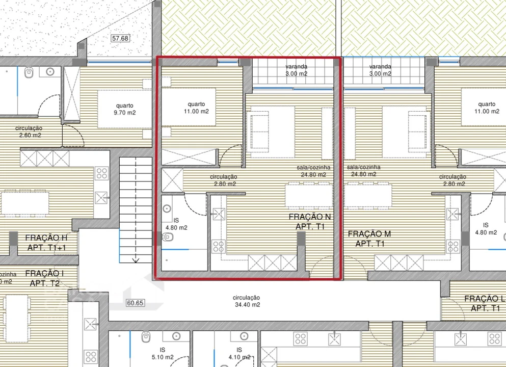 Apartamento T1 para Venda em Manhente Foto 8