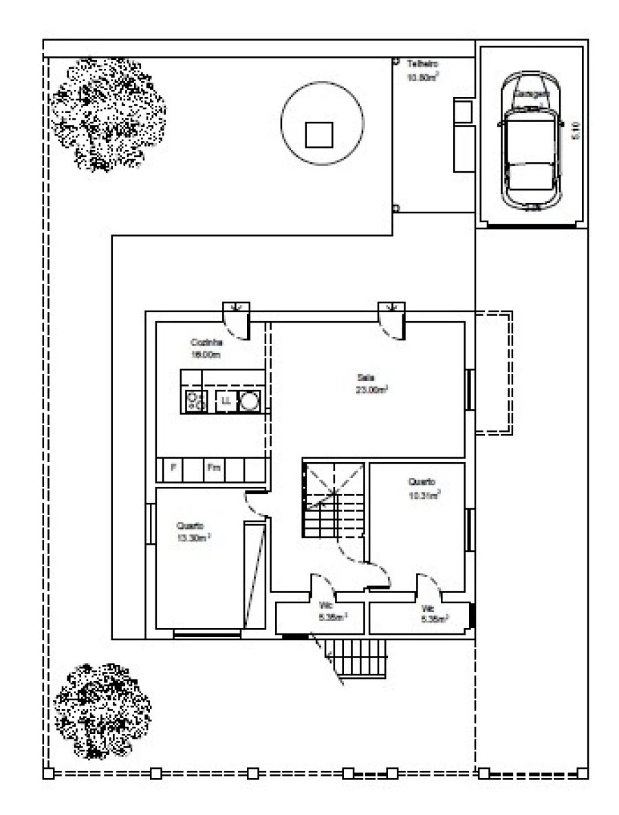 Moradia T4 para Venda em Silveira Planta 1