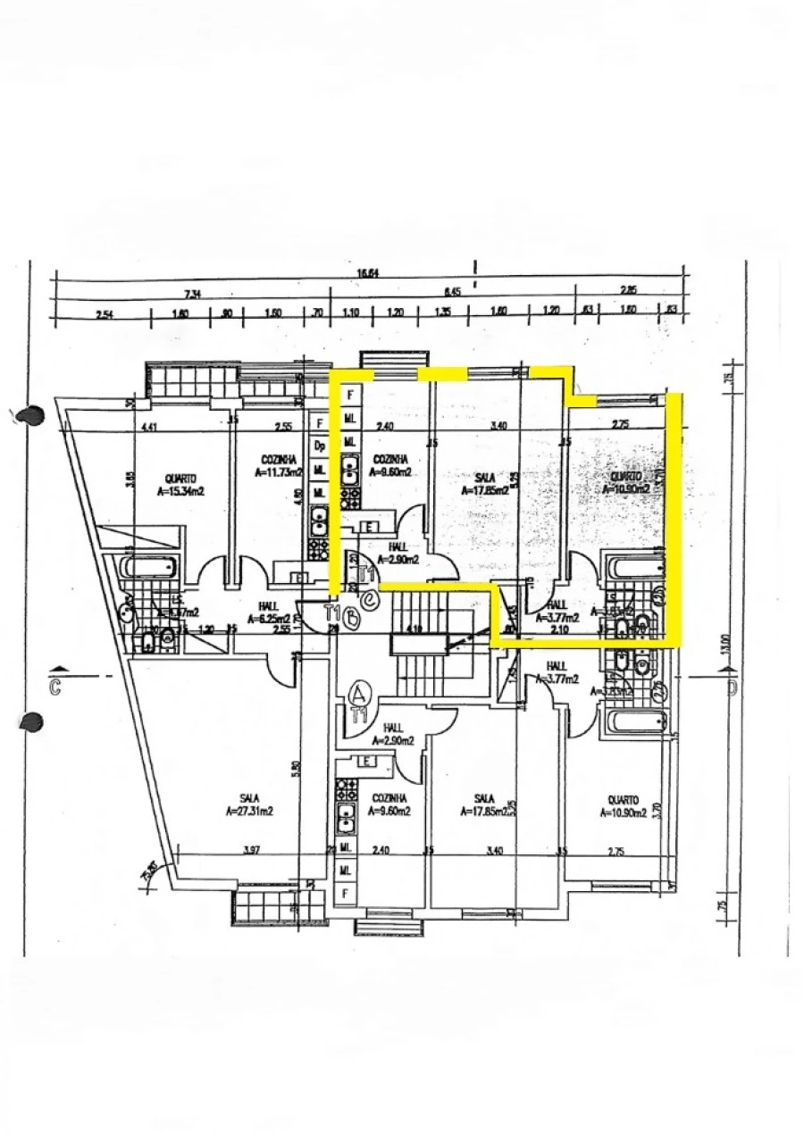 Apartamento T2 para Venda em Caparica e Trafaria Planta 1