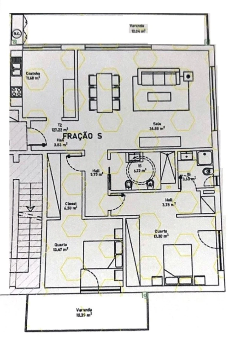 Apartamento T2 para Venda em Malveira e São Miguel de Alcainça Planta 1