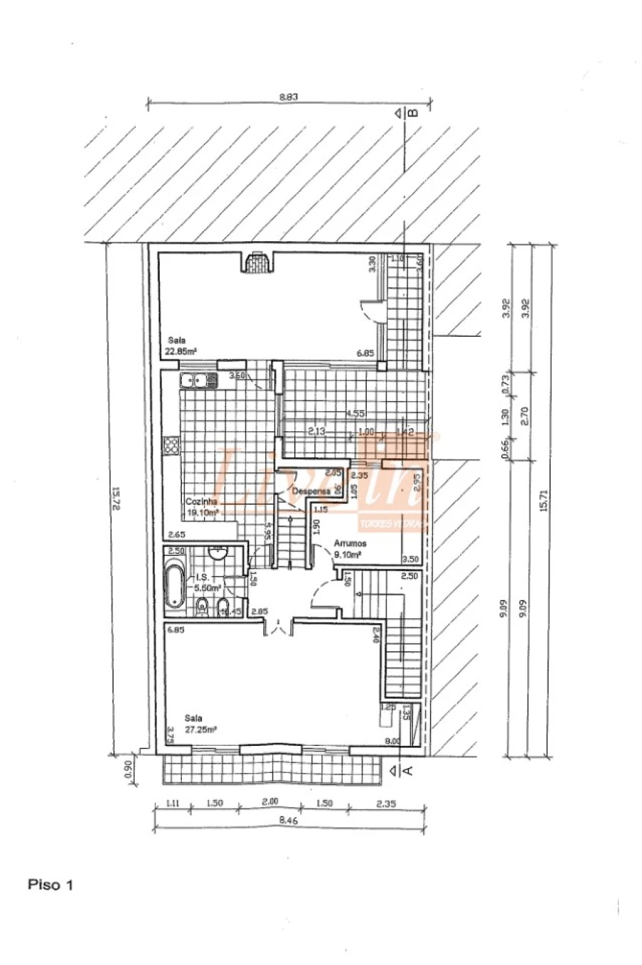 Moradia T4 para Venda em Bombarral e Vale Covo Planta 1