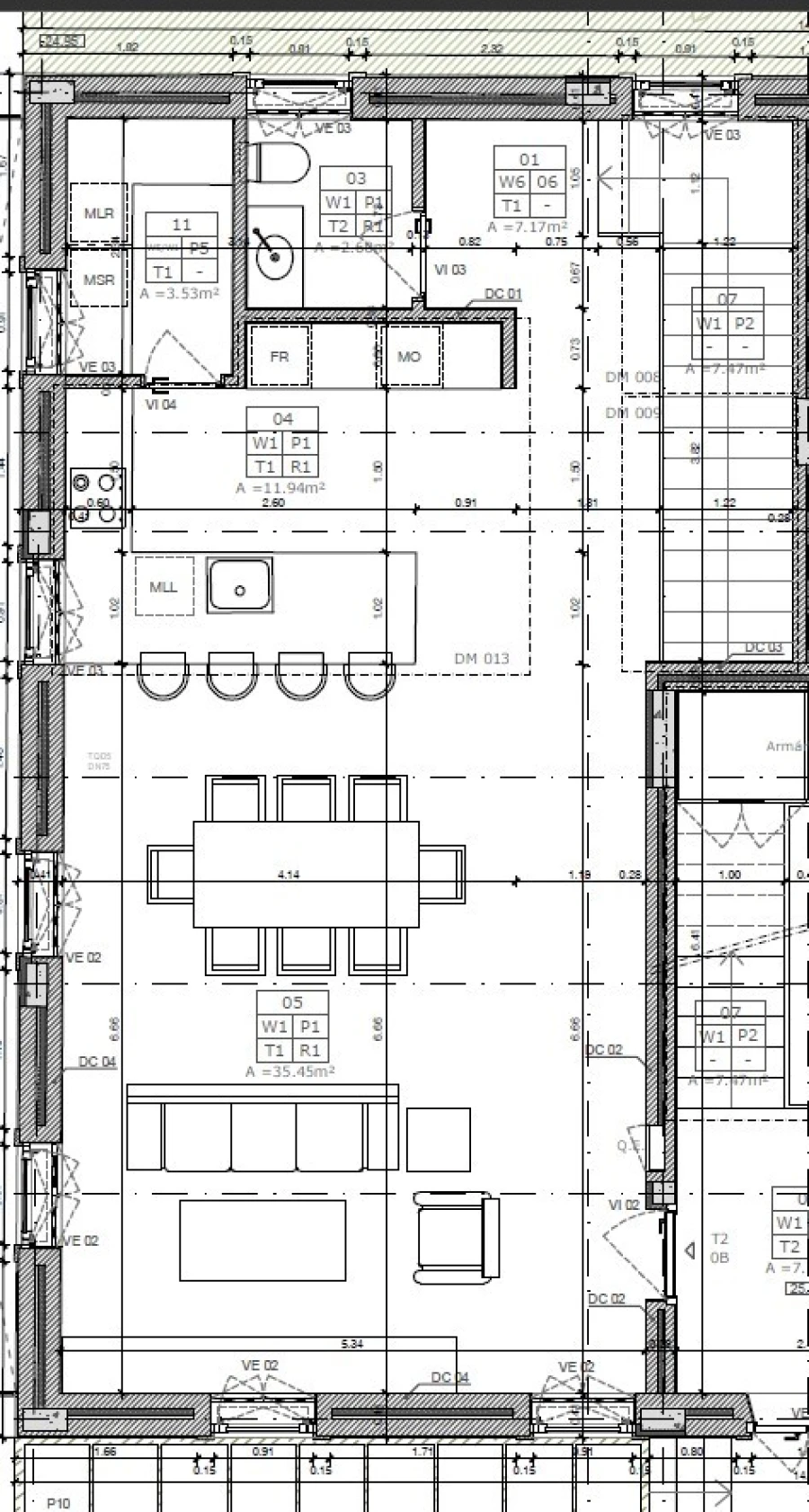 Apartamento T3 para Arrendamento em Carcavelos e Parede Planta 1