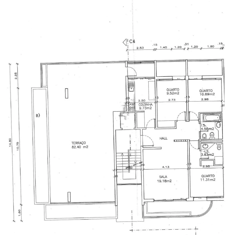 Apartamento T4 para Venda em Carcavelos e Parede Planta 1