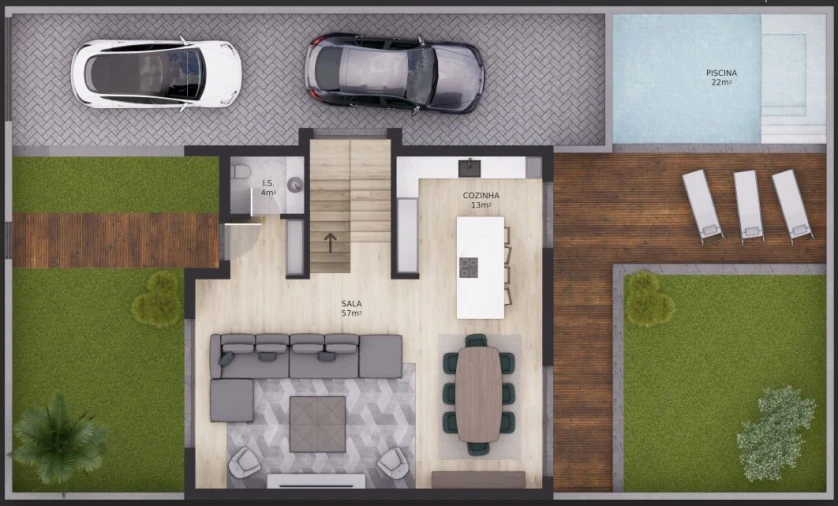 Moradia T4 para Venda em Carcavelos e Parede Planta 1