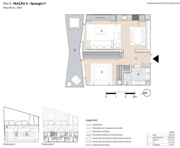 Apartamento T1 para Venda em Paranhos Planta 1