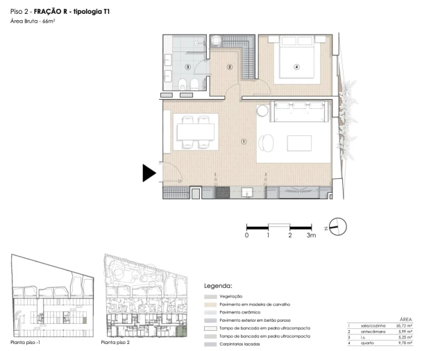 Apartamento T1 para Venda em Paranhos Planta 1