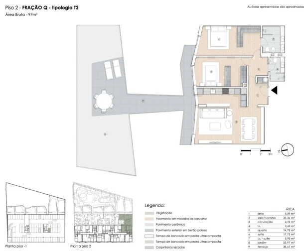 Apartamento T2 para Venda em Paranhos Planta 1