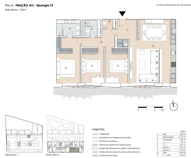 Apartamento T3 para Venda em Paranhos Planta 1