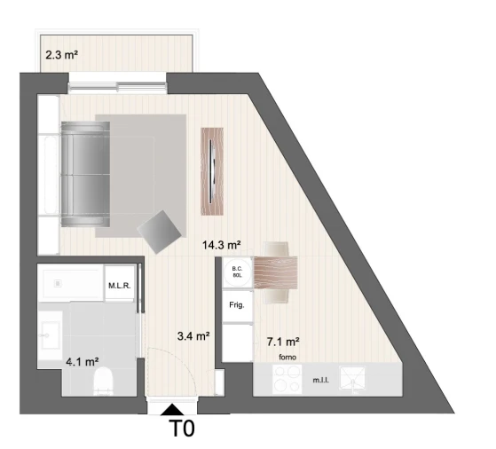 Apartamento para Venda em Paranhos Planta 1