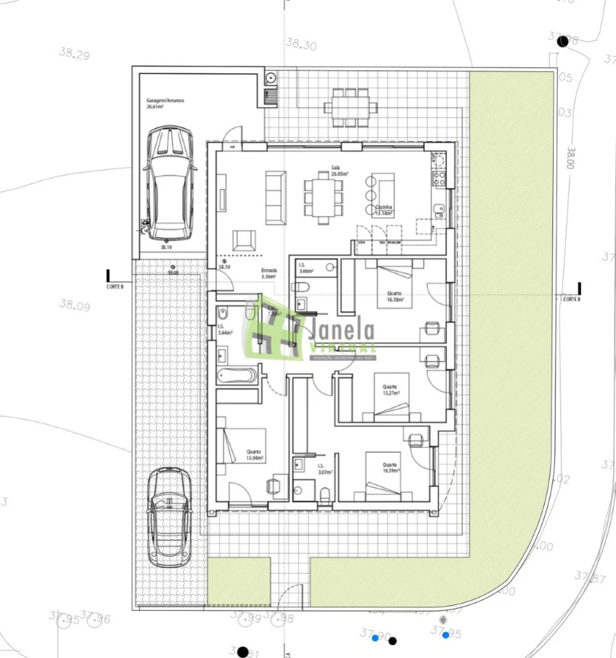 Moradia T4 para Venda em Quinta do Anjo Planta 1