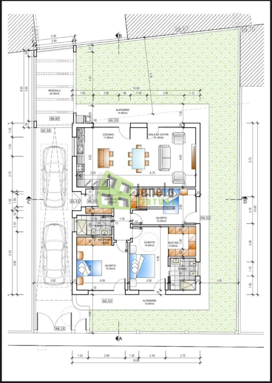 Moradia T3 para Venda em Fernao Ferro Planta 1