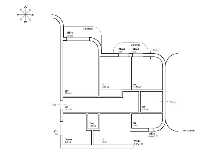 Apartamento T3 para Venda em Alcabideche Planta 1