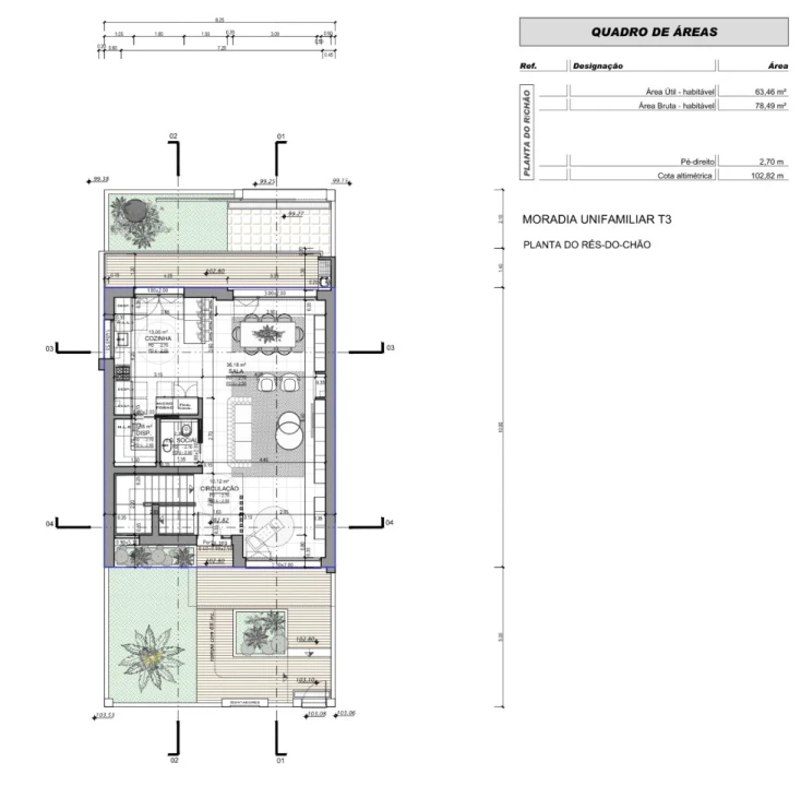 Moradia T3 para Venda em Vialonga Planta 3