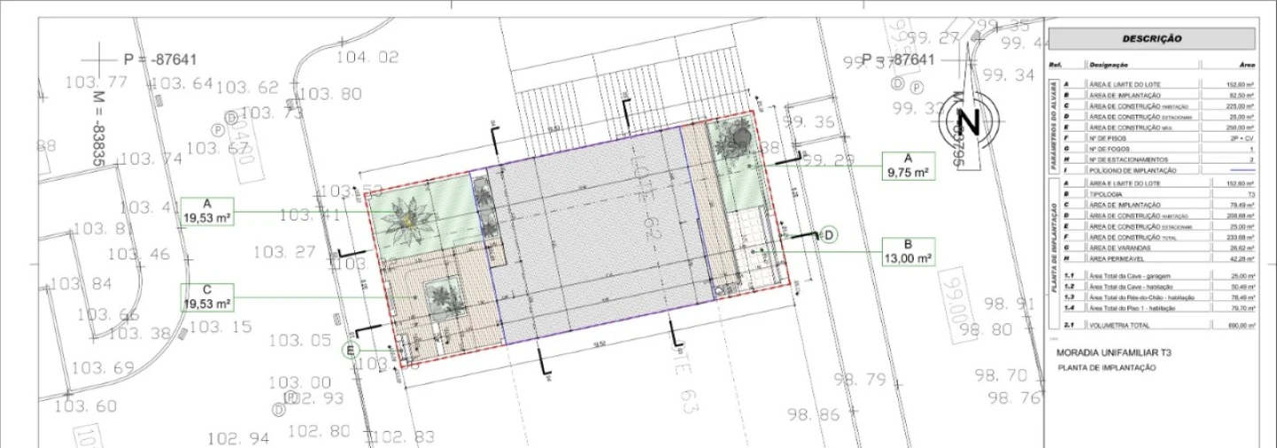 Moradia T3 para Venda em Vialonga Planta 1