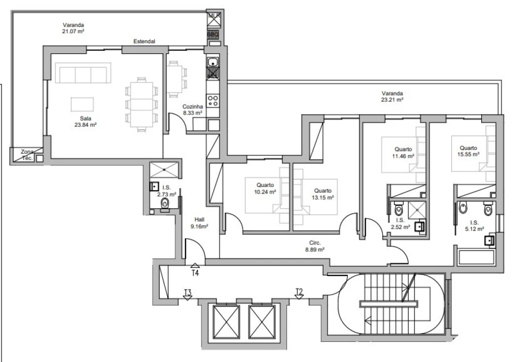Apartamento T4 para Venda em Portimão Planta 3
