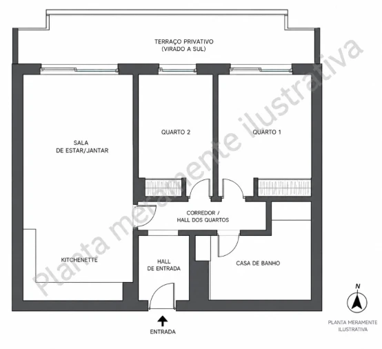 Apartamento T2 para Venda em Quarteira Planta 1