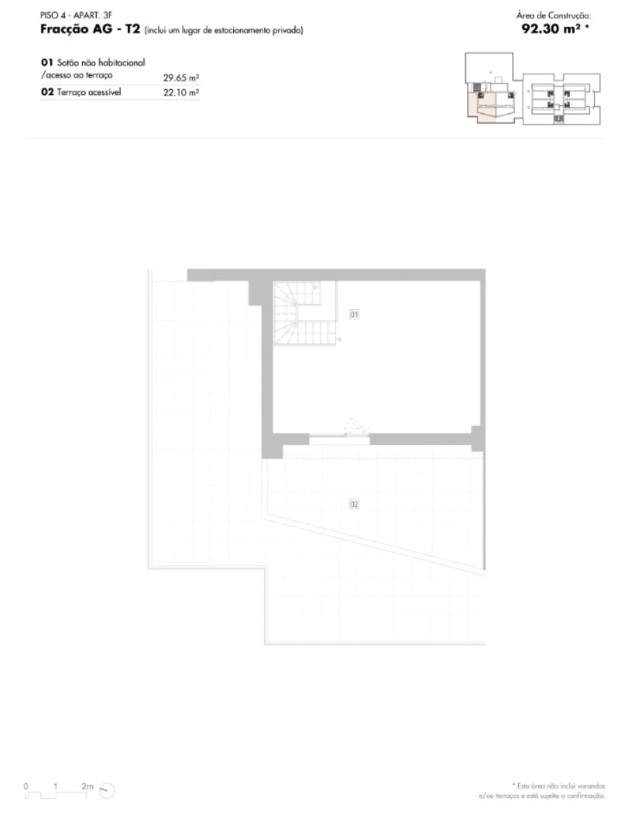 Apartamento T2 para Venda em Lagos (São Sebastião e Santa Maria) Planta 1